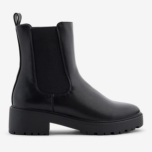 Faux leather chelsea boots